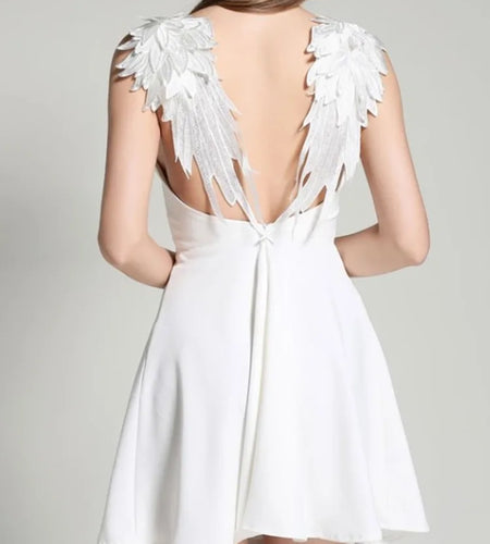 Elegant Spaghetti Strap Slimming Short Skirt For Women Autumn Collection 2024 Sexy Wings Lace Strap Mini Skirt Partywear