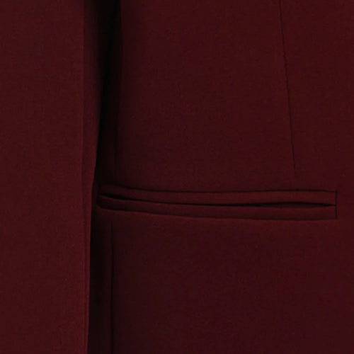 Load image into Gallery viewer, Women Wine Red Topstitched Big Size Elegant Blazer New V-neck Long Sleeve Jacket Fashion Tide Spring Autumn 2025 1DH7919
