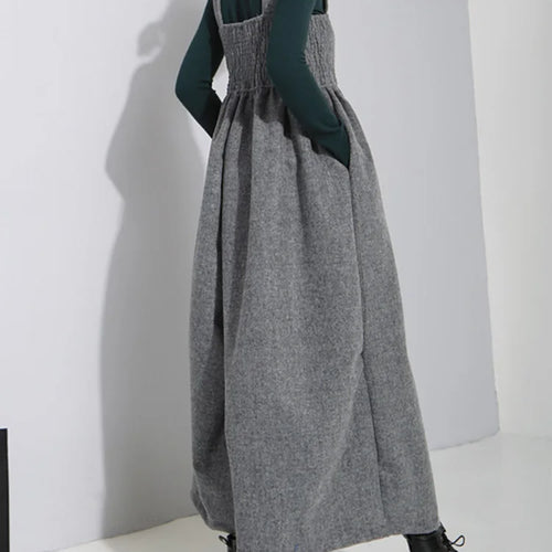 Load image into Gallery viewer, Women  Strap Vintage Pleated High Waist Ankle-length Wide Leg Pants New Autmn Winer Loose Fashion 2025  Tide OB198
