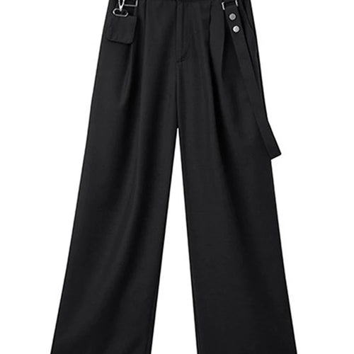 Load image into Gallery viewer, Streetwear Wide Leg Pants For Women High Waist Solid Loose Minimalist Trousers Female Spring Clothes Style
