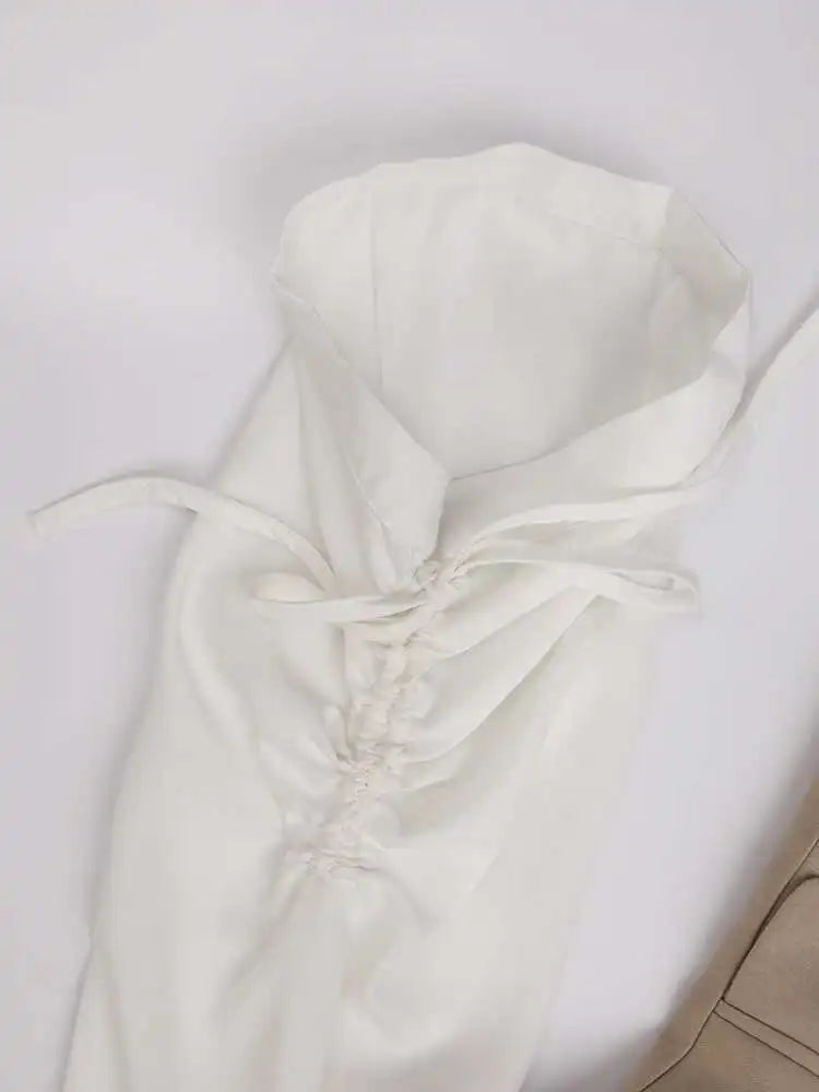 Women Khaki Drawstring Color-block Elegant Blazer New Lapel Long Sleeve Jacket Fashion Tide Spring Autumn 2025 CPDB162