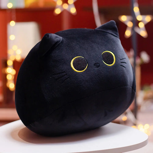 Load image into Gallery viewer, 18/40/55cm Kawaii Black Cat Plush Toys Stuffed Soft Round Animal Cat Pillow Nap Cushion Creative Birthday Gift for Kids Children
