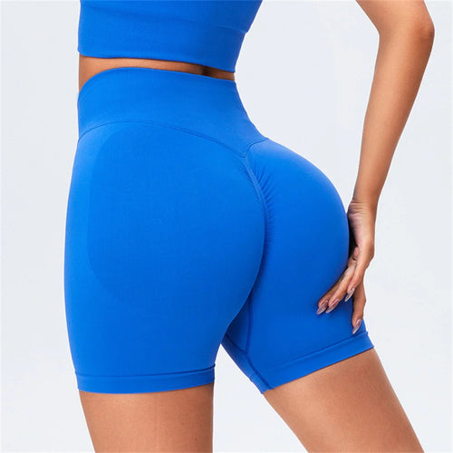 Load image into Gallery viewer, S-XL High Waist Women Yoga Shorts Push Up Fitness Tights Seamless Biker Shorts Scrunch Butt Gym Peach Buttocks Active Wear
