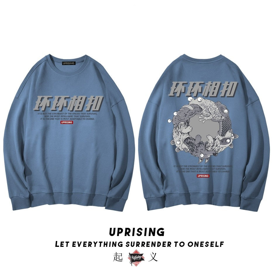 Hoodies, Sweatshirts Hip-hop street unique long-sleeved with interesting personality, rare, European, American and Japanese