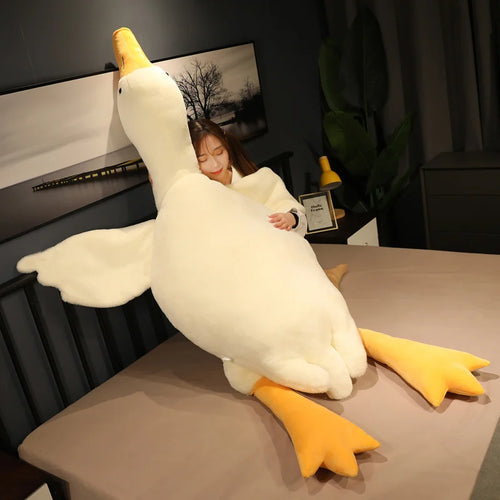 Load image into Gallery viewer, 50-190cm Big White Goose Plush Toy Giant Duck Doll Soft Stuffed Animal Goose Sleeping Pillow Sofa Cushion Birthday Gift for Kids
