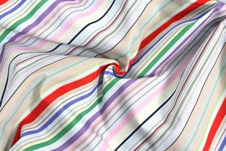 Women Striped Spliced Long Shirt Dress New Stand Collar Three-quarter Sleeve Loose Fit Fashion Spring Autumn 2025 1DE0219