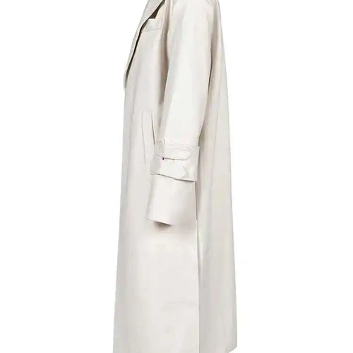 Load image into Gallery viewer, Women Beige Double Layers Big Size Long Casual Trench New Lapel Long Sleeve Windbreaker Fashion Spring Autumn 2025 1DH1465
