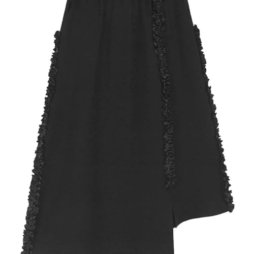 Load image into Gallery viewer, High Elastic Waist Black Ruffles Irregular Hem Elegant A-line Skirt Women Fashion Tide New Spring Autumn 2025 1DH9660
