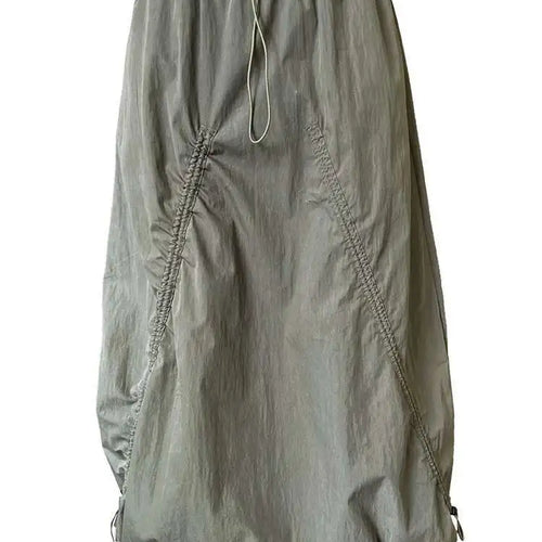 Load image into Gallery viewer, High Elastic Waist White Drawstring Irregular Casual Half-body Skirt Women Fashion Tide New Spring Autumn 2025 1DH9428
