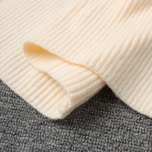 Load image into Gallery viewer, Women Orange Knitting Long Slit Big Size Dress New Turtleneck Long Sleeve Loose Fit Fashion Spring Autumn 2025 1DE5886
