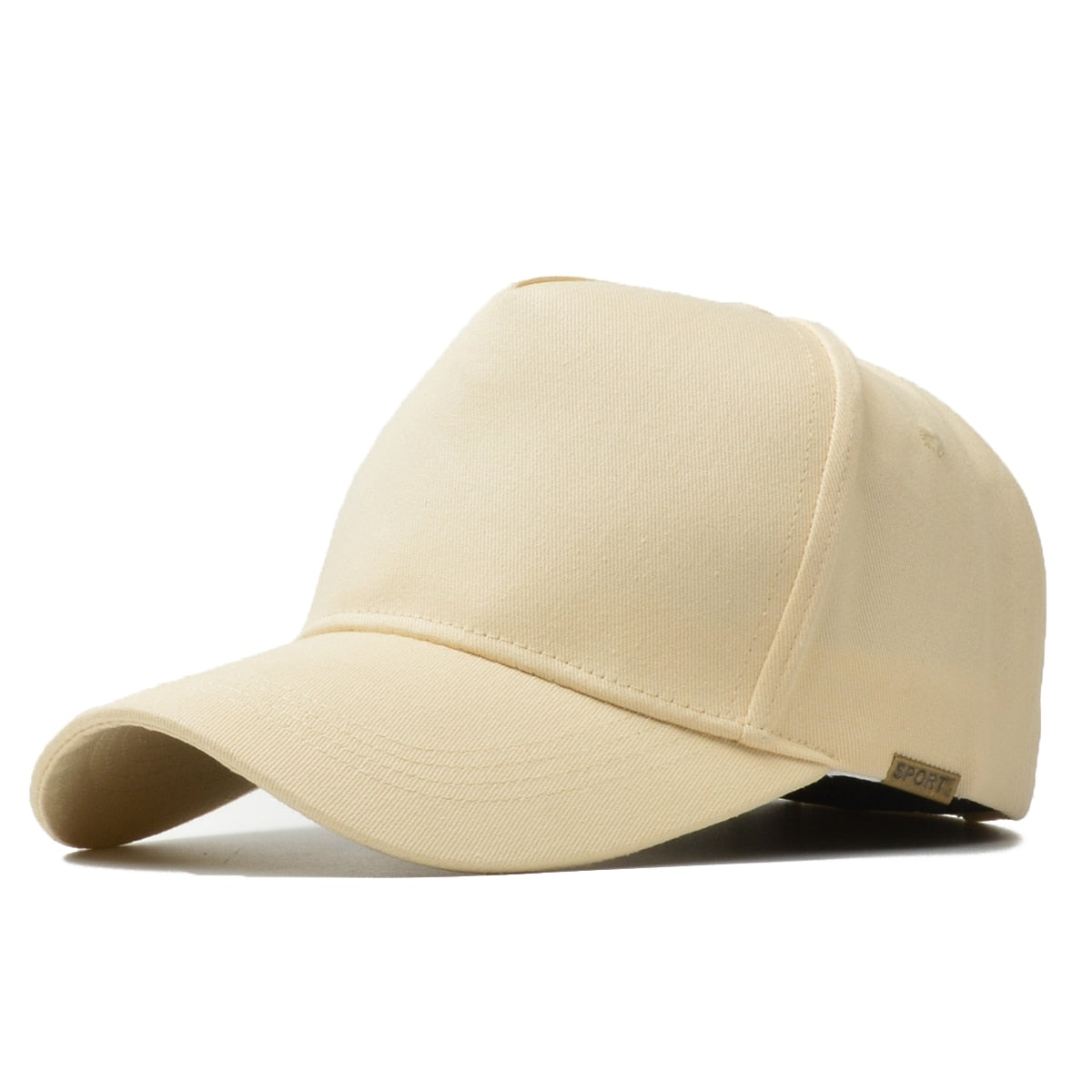 Adjustable Big Size 60-65cm Men's Baseball Cap 5 Panels Cotton Snapback Hat Bones Masculinos Trucker Cap Male