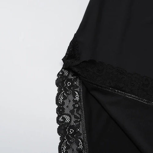 Load image into Gallery viewer, Lace Spaghetti Strap Sexy Mini Dress For Women Robe Fashion Sleeveless Backless Bodycon Side Split Club Dress Vestido
