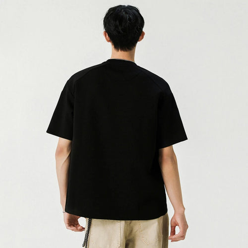 Load image into Gallery viewer, Simple Male T-shirts New Summer O-neck Solid Color Short Sleeved Men's T-shirts Pullover Korean Stylish Tops 2025 9W1247
