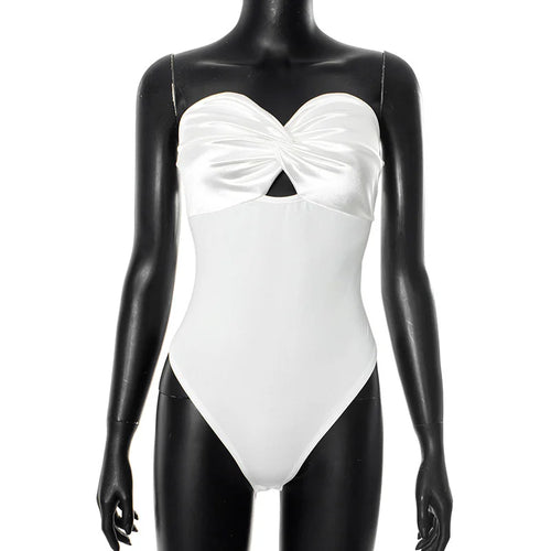 Load image into Gallery viewer, Sexy 2 Pieces Sets For Women Off-shoulder Strapless Hollow Out Bodysuit And Hot Skirt Two Pieces Sets Sexy Suit
