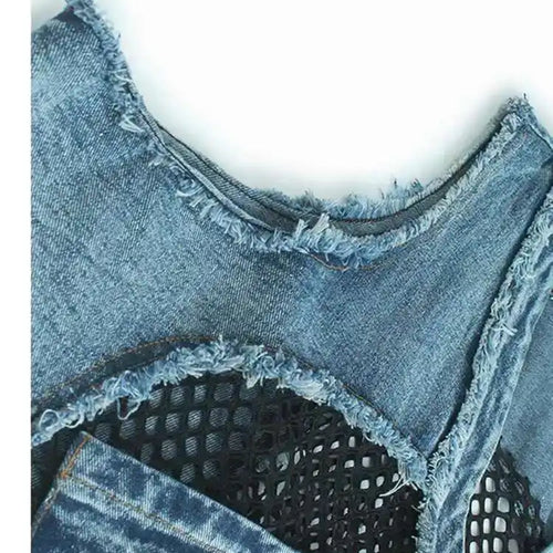 Load image into Gallery viewer, Big Size Denim Vest Wide Leg Pants Two Piece Suit New V-Neck Sleeveless Women Fashion Tide Spring Autumn 20251DH9963
