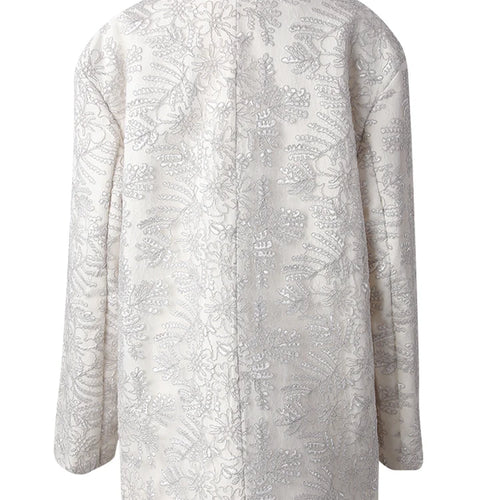 Load image into Gallery viewer, Women Beige Textured Pocket Big Size Vintage Blazer New Lapel Long Sleeve Jacket Fashion Tide Spring Autumn 2025 CPG3013
