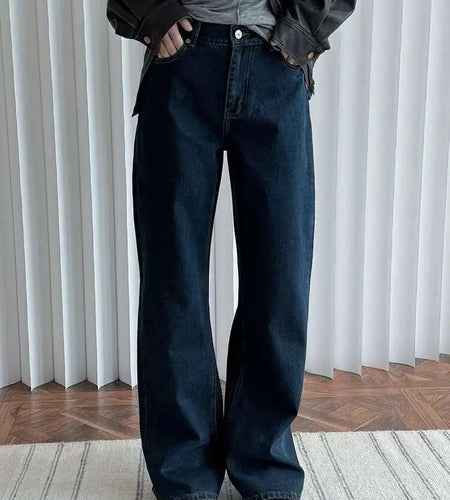 High Waist Blue Denim Casual Long Vintage Wide Leg Jeans New Women Trousers Fashion Tide Spring Autumn 2025 1DH7731