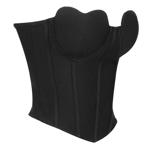 Load image into Gallery viewer, Solid Knitted Tank Top For Women Strapless Sleeveless Backless Patchwork Zipper Sexy Vest Female Fashion Clothing
