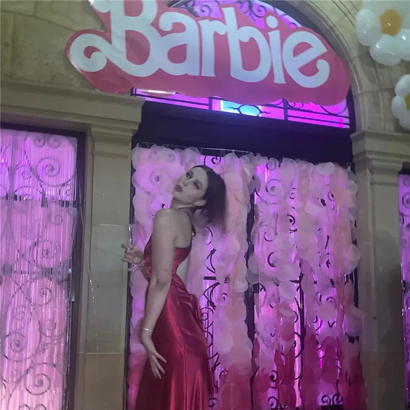 Satin Bow Backless Sexy Maxi Dress For Women Gown Fashion V Neck Sleeveless Club Party Evening Dress Elegant