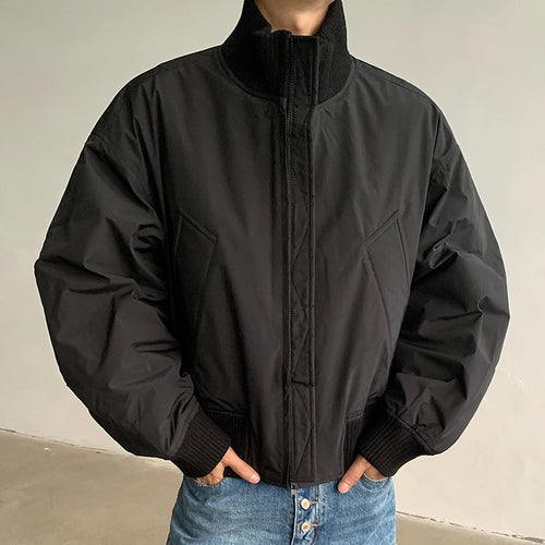 Load image into Gallery viewer, High Street Men&#39;s Padded Jackets Stand Collar Zipper Thickened Solid Color Male Cotton Coats Winter 2024 Stylish 9C8932
