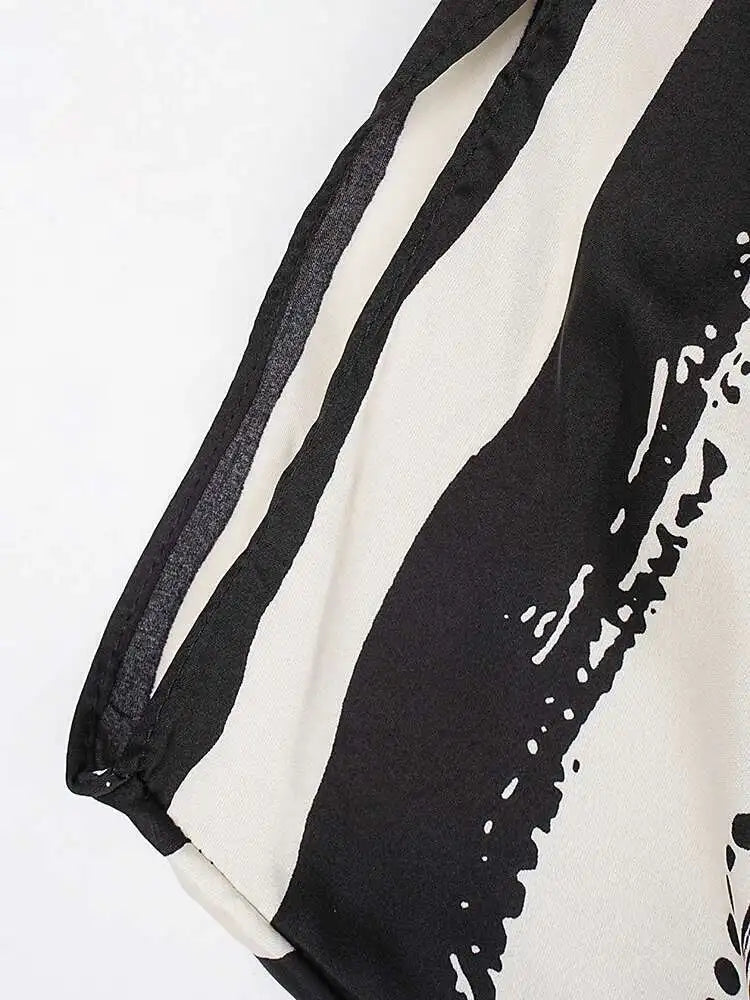 Women Beige Striped Printed Belted Elegant Midi Dress New V-Neck Sleeveless Fashion Tide Spring Summer 2025 CPG1504