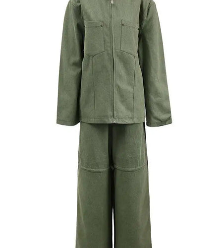 Big Size Denim Jacket Wide Leg Pants Two Piece Suit New O-Neck Long Sleeve Women Fashion Tide Spring Autumn 2025 CPG1262