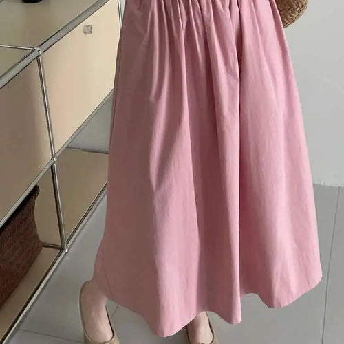 Load image into Gallery viewer, High Elastic Waist Blue Yellow Brief Casual A-line Half-body Skirt Women Fashion Tide New Spring Autumn 2025 1DH5609
