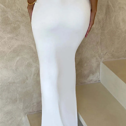 Load image into Gallery viewer, Thickened Fabric Sexy Maxi Skirt Women 2023 Autumn Winter New Solid High Waist Skinny Club Party Long Skirt Elegant
