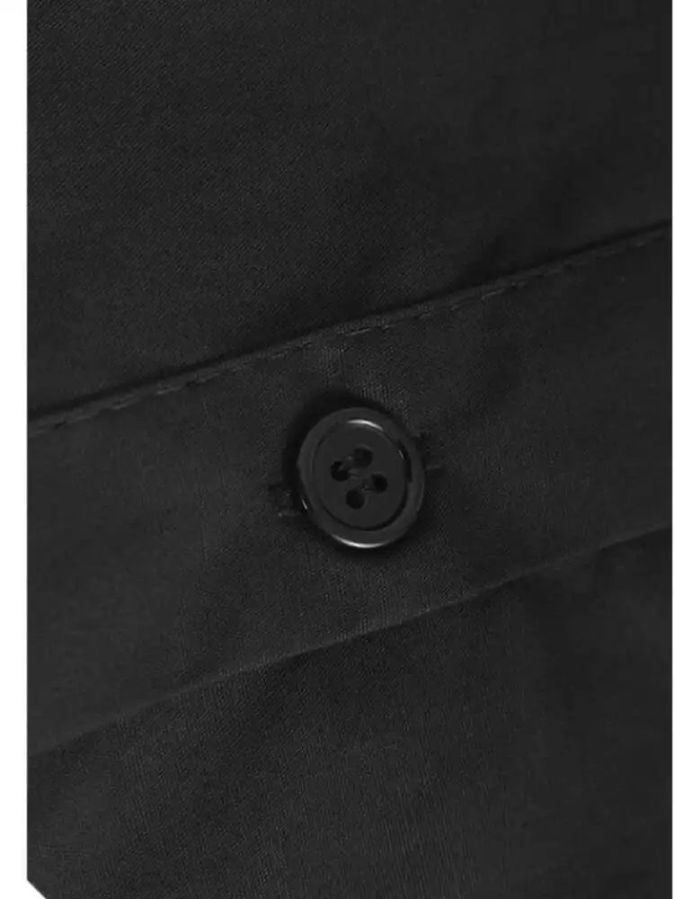 Women Black Mesh Perspective Big Size Midi Shirt Dress New Lapel Long Sleeve Fashion Tide Spring Autumn 2025 1DJ0140