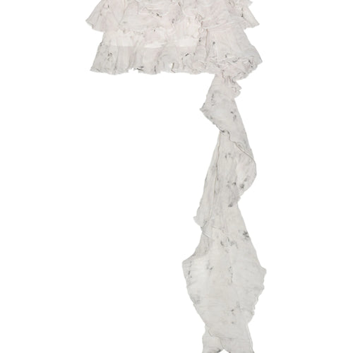 Load image into Gallery viewer, High Waist Beige Printed Irregular Ruffles Elegant Half-body Skirt Women Fashion Tide New Spring Summer 2025 1DJ1455
