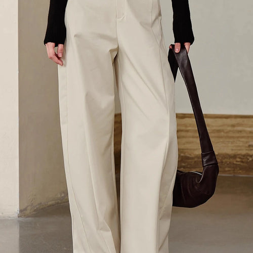 Load image into Gallery viewer, Loose Temperament Wide Leg Pants for Women High Waist Patchwork Pocket Minimalist Pant Female Fashion Clothing New
