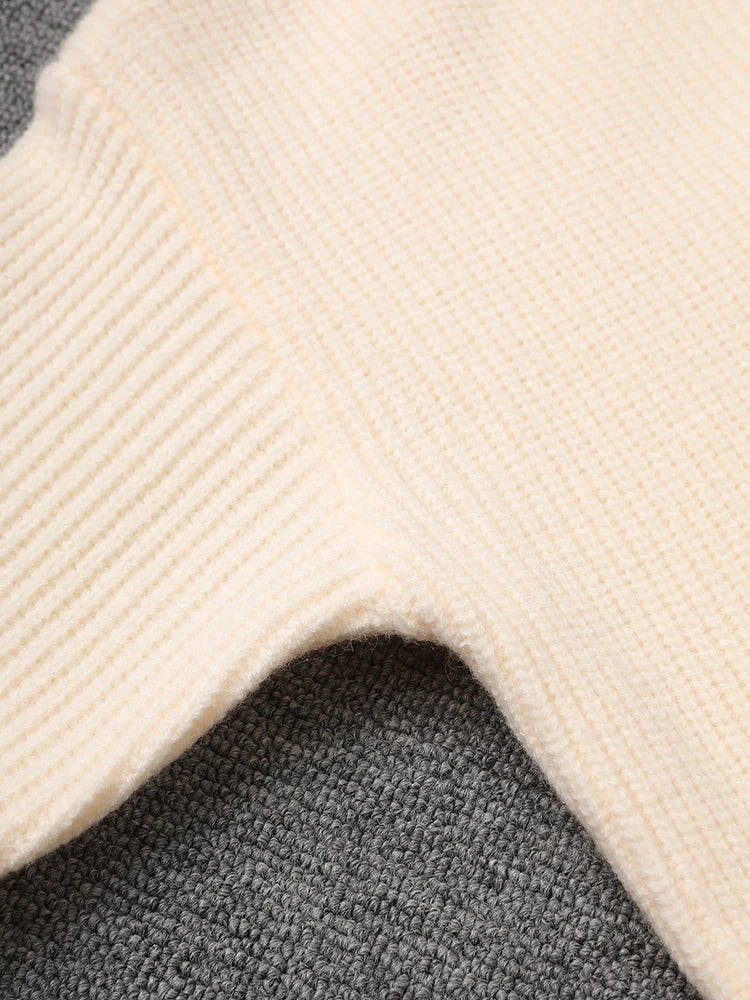 Women Orange Knitting Long Slit Big Size Dress New Turtleneck Long Sleeve Loose Fit Fashion Spring Autumn 2025 1DE5886