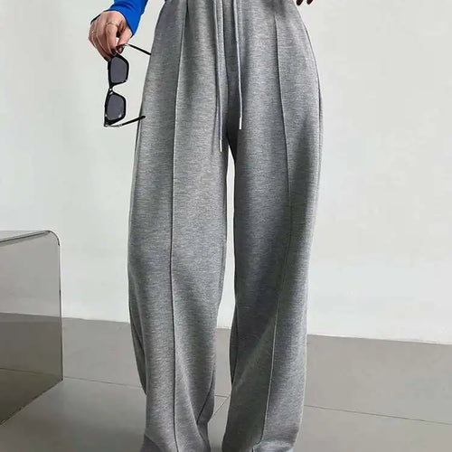 Load image into Gallery viewer, High Elastic Waist Black Brief Drawstring Long Wide Leg Pants New Trousers Women Fashion Tide Spring Autumn 2025 1DH6663
