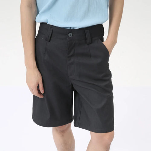 Load image into Gallery viewer, Simple Men&#39;s Casual Shorts Loose Zippers Solid Color Straight Wide Leg Male Trousers Summer Fashion 9C6261
