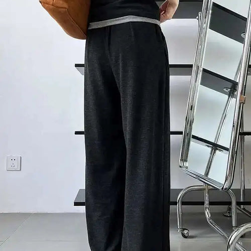 Load image into Gallery viewer, Gray Soft Casual T-shirt Wide Leg Pants Three  Piece Suit New Hooded Long Sleeve Women Fashion Spring Autumn 2025 1DH6649
