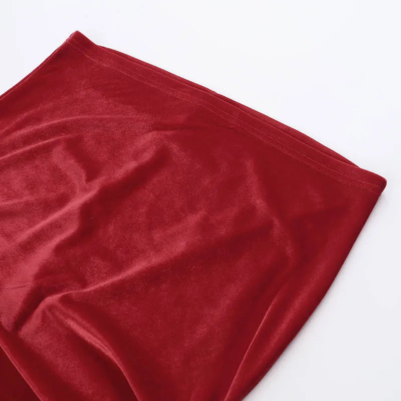 Velvet Long Sleeve Sexy Mini Dress For Women Autumn Winter New Square Collar Bodycon Ruched Club Party Dress Elegant