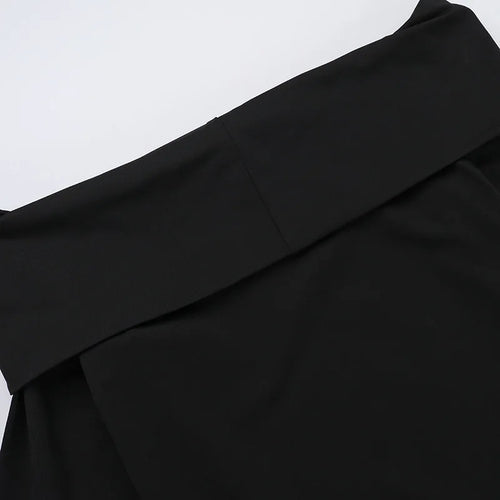 Load image into Gallery viewer, Off-shoulder Long Sleeve Sexy Mini Dress For Women Contrast Color Patchwork Strapless Backless A-line Sexy Dress
