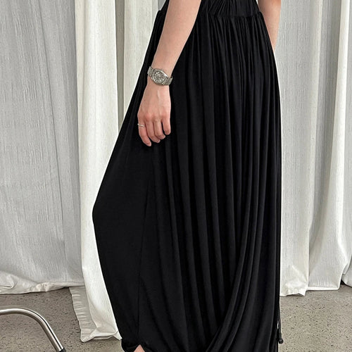 Load image into Gallery viewer, High Elastic Waist Gray Pleated Twisted Elegant Midi Half-body Skirt Women Fashion Tide New Spring Autumn 2025 1DJ1559
