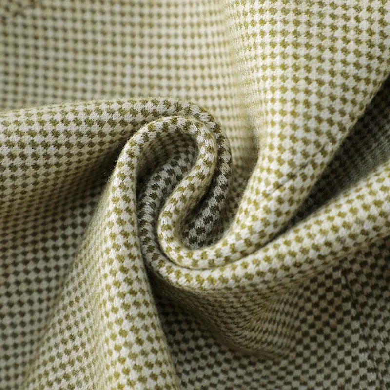 Women Thousand Plaid Office Lady Professional Blazer Coat Autumn Winter Long Sleeve Single Button Cardigan Jacket Fashion Tops