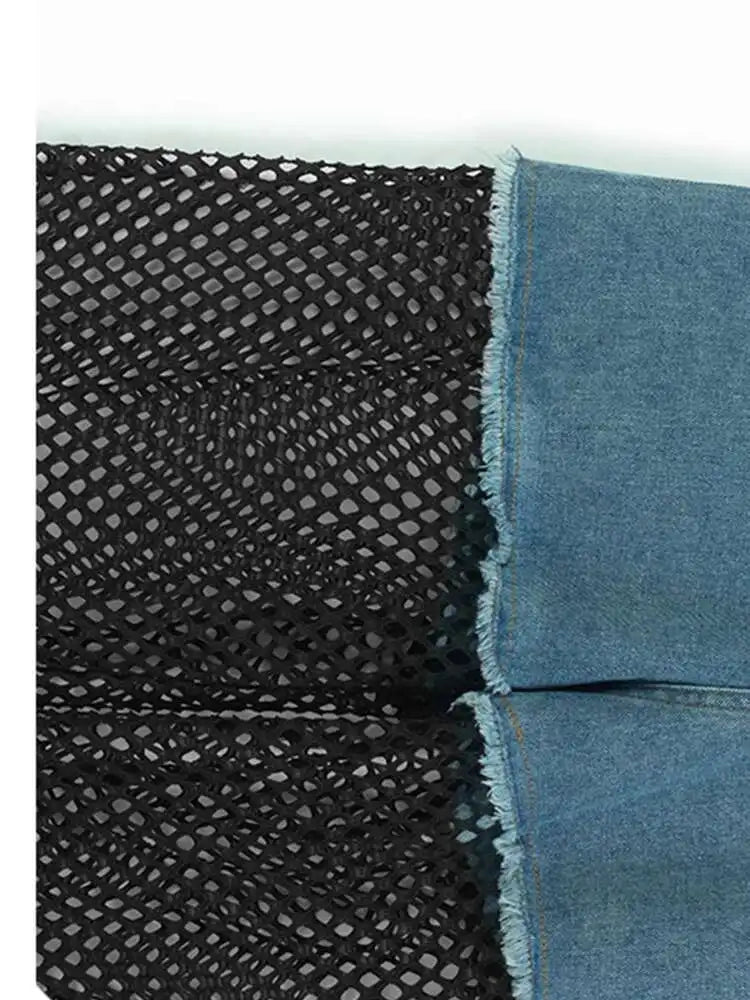 High Waist Black Denim Hollow Out Long Casual Wide Leg Jeans New Women Trousers Fashion Tide Spring Autumn 2025 1DH9802