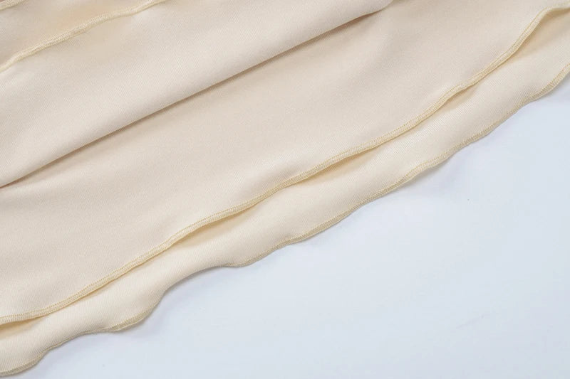 Slim Sexy Skirt Two Piece Sets Women Strapless Long Sleeve Crop Top And Hot Mini Skirt Female Party Two Piece Sets