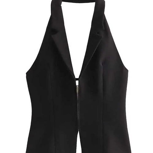 Load image into Gallery viewer, 2025 Women Sexy Backless Strapless Halter Corset Tops Side Zipper Lady Slim Camis Female Solid Chic Tops
