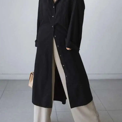 Load image into Gallery viewer, Women White Brief Long Big Size Blouse New Lapel Long Sleeve Loose Fit Shirt Fashion Tide Spring Autumn 2025 1DH0485
