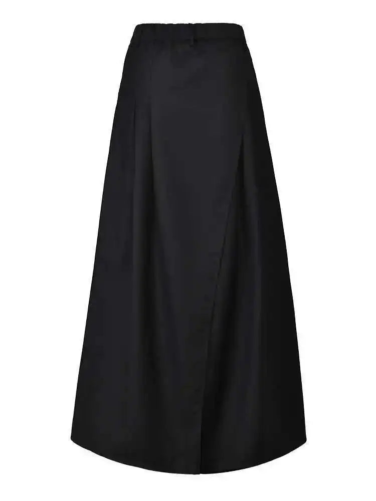 High Waist Black Pleated Double Layers Wide Leg Pants New Loose Fit Trousers Women Fashion Tide Spring Autumn 2025 1DF8559