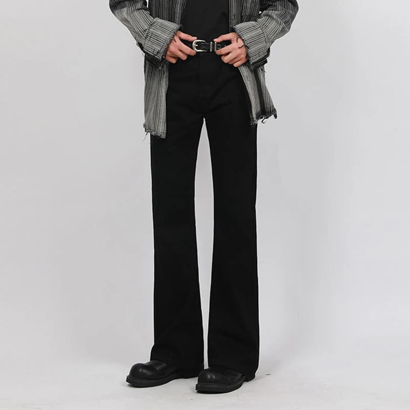 Male Denim Pants New American Cleanfit Micro Flared Jeans Men's Simple Slimming Straight Leg Trousers Trendy 2025 9W1426