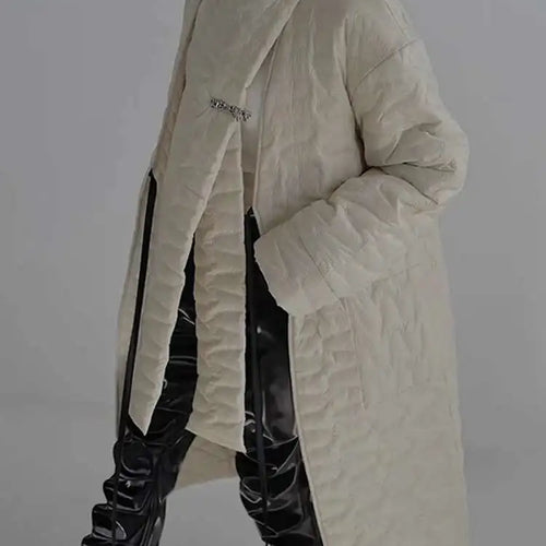 Load image into Gallery viewer, Apricot Scarf Big Size Hooded Cotton-padded Coat Long Sleeve Women Parkas Fashion Tide New Autumn Winter 2025 CP17590
