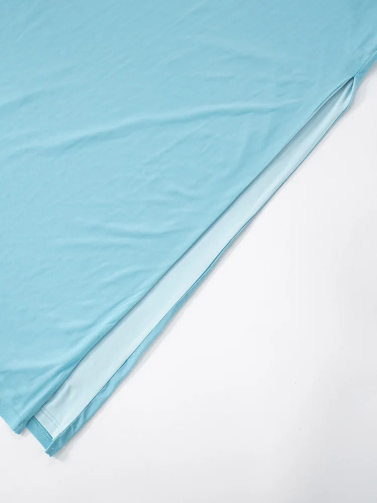 Off-shoulder Strapless Sexy Maxi Dress Women Gown Fashion  Sleeveless Backless High Waist Split Club Party Long Dress