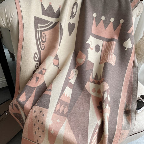 Load image into Gallery viewer, Warm Winter Scarf Cashmere Women Pashmina Design Print Shawls Wrap Female Thick Blanket Soft Bufanda Stoles Fashion
