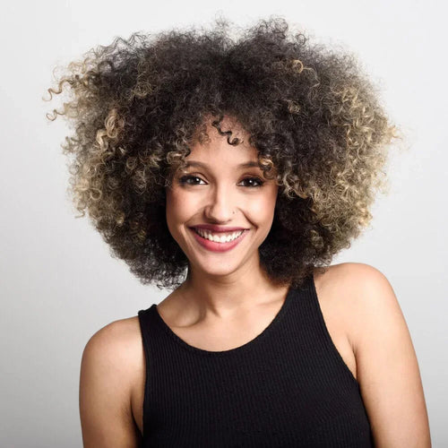 Load image into Gallery viewer, Synthetic Afro Curly Wigs for Black Women Big Colly Mix Brown Wigs African American Hairstyles Kinkys Hairs Full Wigs
