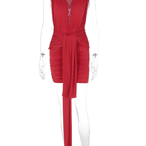 Load image into Gallery viewer, Sexy Sleeveless Deep V-lace Bodycon Women's Dress 2024 Summer New Fashion Elegant Evening Party Club Female Vestido
